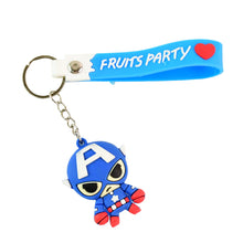 Cute Cartoon Silicone 3D Key Chain with Metal Hook & Strap (Pack of 1)