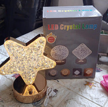 Star Crystal Diamond Touch Lamp – USB Rechargeable, 3-Way Dimmable