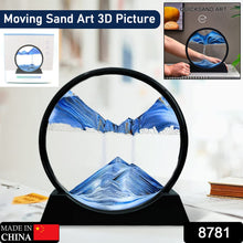 3D Moving Sand Art – Liquid Motion Deep Sea Sandscape with Round Glass Frame (1 Pc)